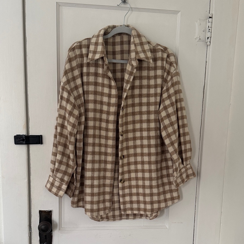 Plaid Tan Shirt